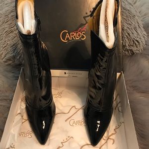 Patent leather boots 3 1/2 inch heel never worn